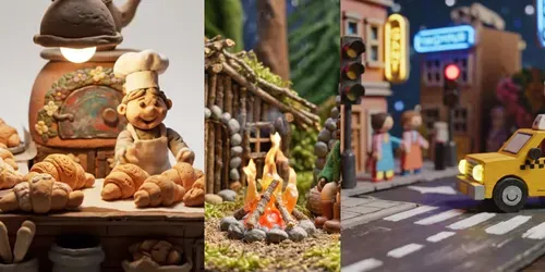 Miniature Diorama Stopmotion Videos generated by veo