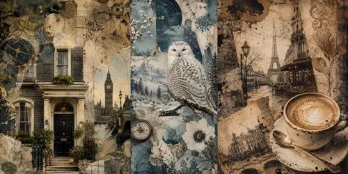 Vintage Echoes Collages generated by chatgpt-image