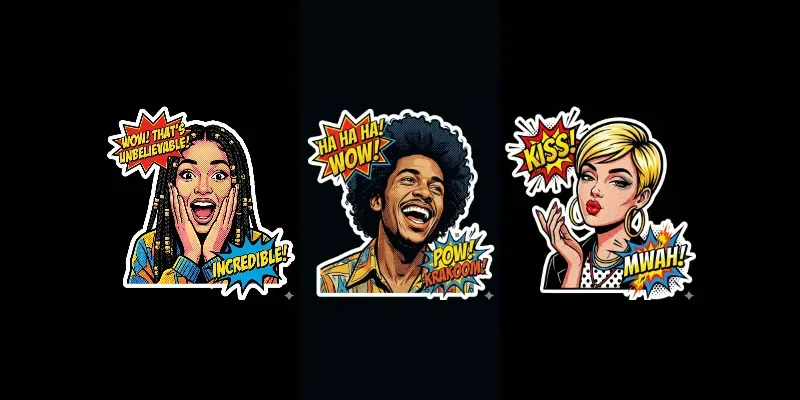 Comic Book Style Stickers generated by undefined