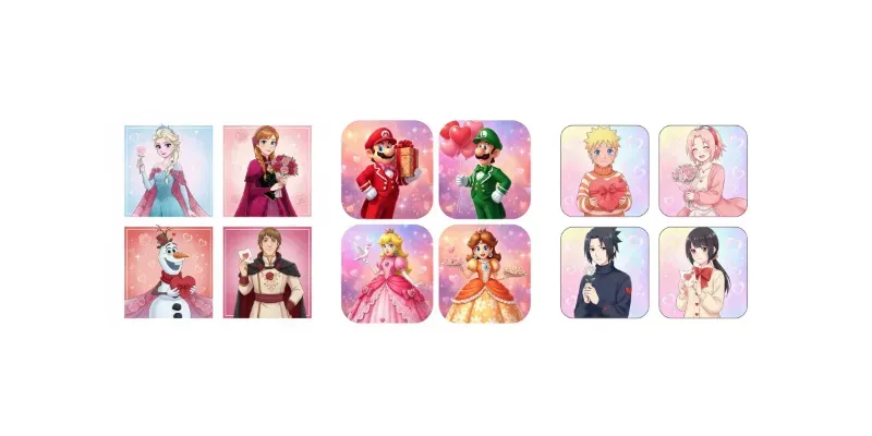 Valentine 4panel Character Art Packs generated by undefined
