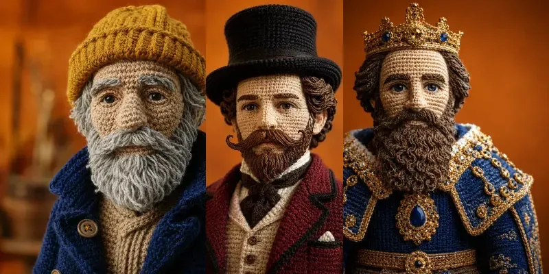 Crochet Men Portrait Collections generated by undefined