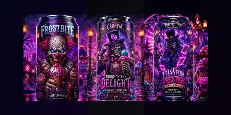 Neon Nightmare Carnival Brews generated by undefined