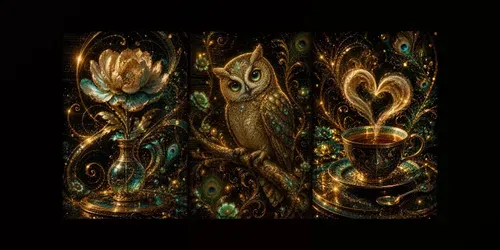 Ornate Golden Spiral Digital Baroques generated by chatgpt-image