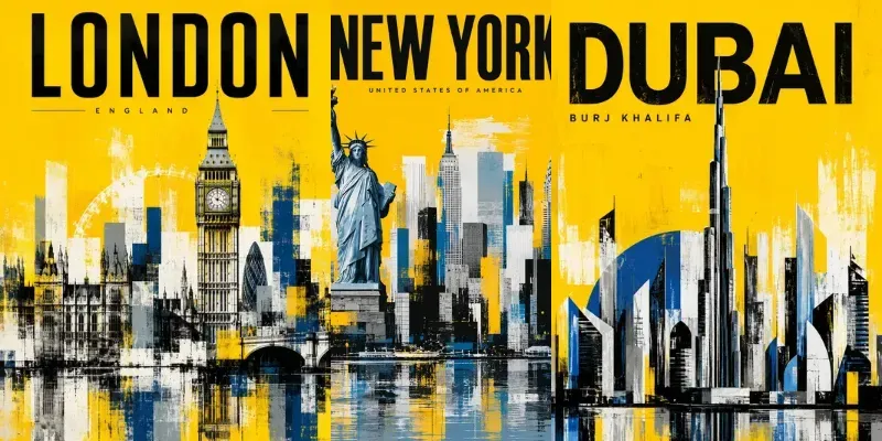 Modern City Skyline Posters generated by undefined