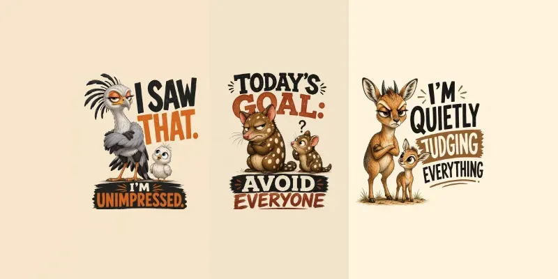 Funny Grumpy Animal Quote Tshirt Packs generated by undefined