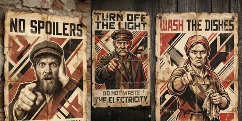 Constructivist I Want You Poster Parodies generated by gemini-image