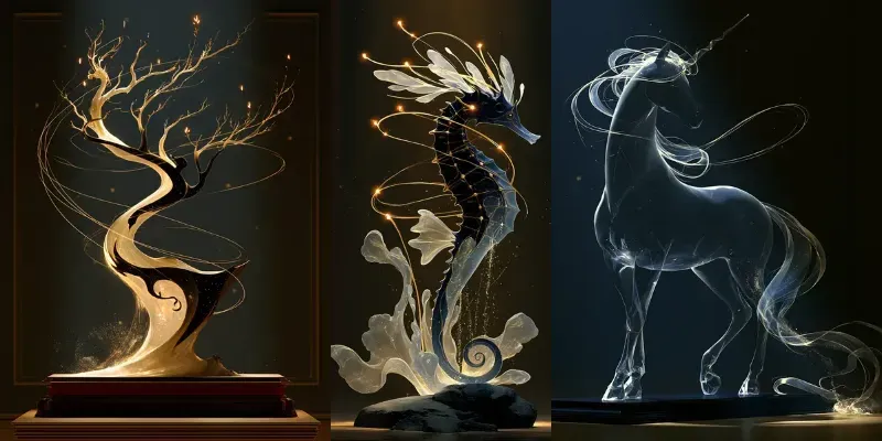 Mythic Cosmic Sculpture Forges generated by undefined