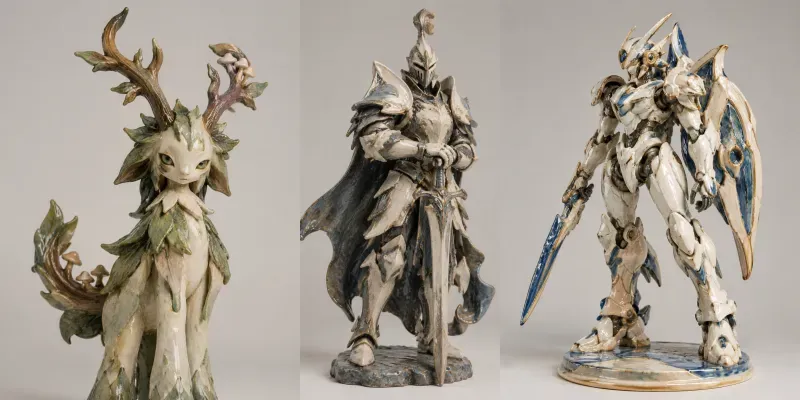 Ceramic 3D Character Sculptures