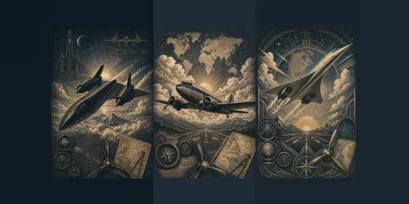 Vintage Aviation Apparel Design Engines generated by undefined