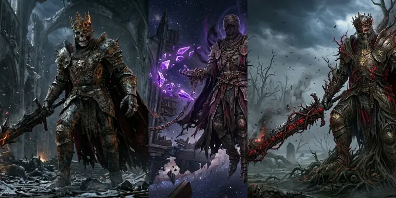 Epic Soulslike Dark Fantasy Boss Art generated by undefined