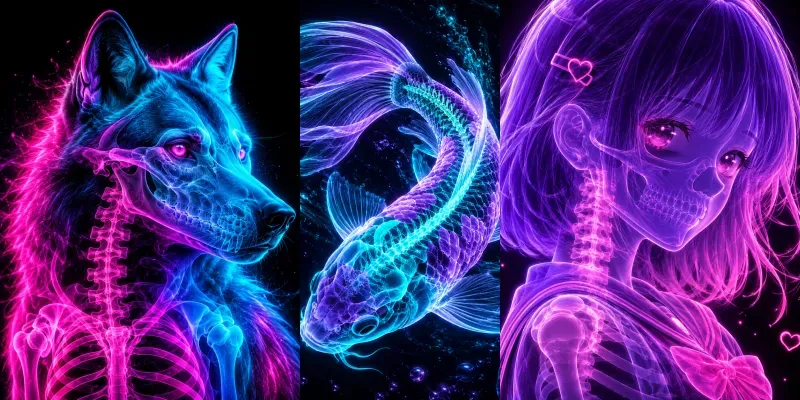 Neon Xray Pops generated by undefined