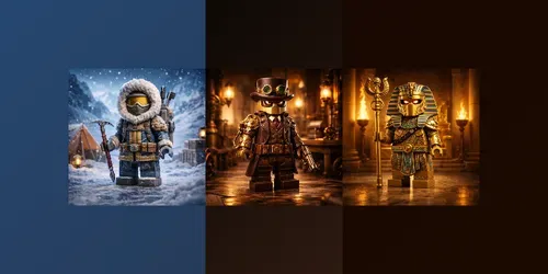 Premium Cinematic Brick Character Collections generated by chatgpt-image