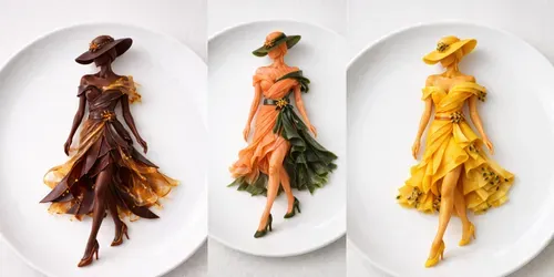 Edible Fashion Food Art Models generated by chatgpt-image