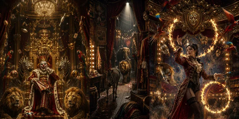 Luna Circus Surreal Carnival Realms generated by undefined