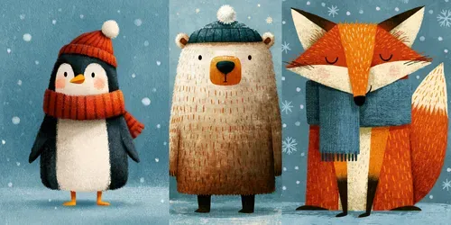 Charming Adorable Animal Prints generated by midjourney