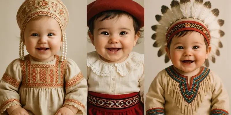 Adorable Babies Around The World generated by undefined