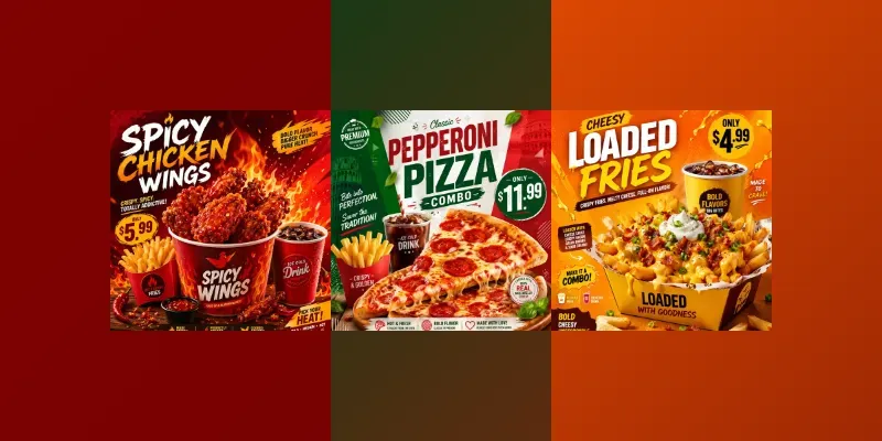 Fast Food Promo Poster Generator generated by undefined
