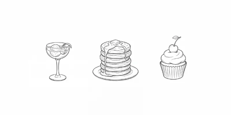 Food And Drink Ink Illustrations generated by undefined
