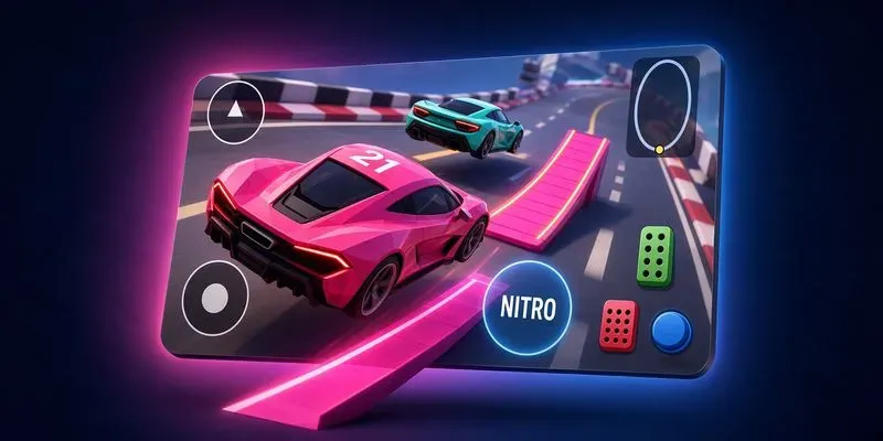 3D Landscape Supercar  Race Html5 Game