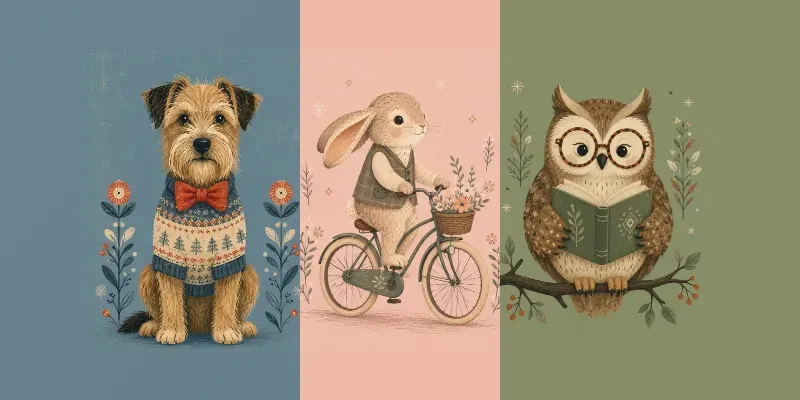 Nordic Folk Animal Character Portraits generated by undefined
