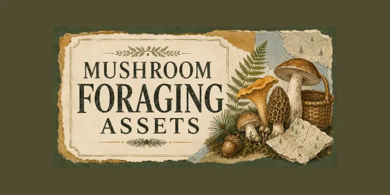 Mushroom Foraging Assets generated by undefined