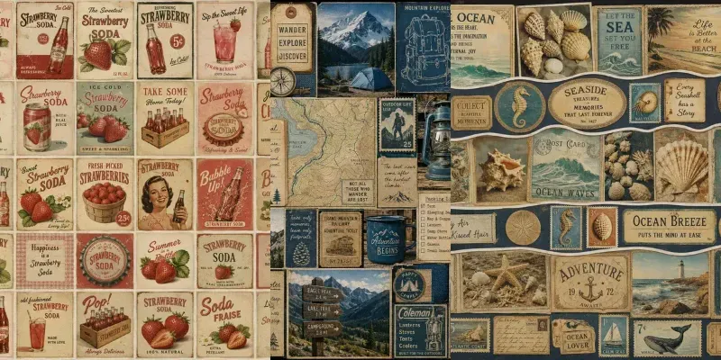 Vintage Scrapbook Collage Makers generated by undefined