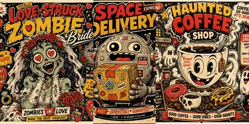 Quirky Retro Cartoon Chaos generated by chatgpt-image