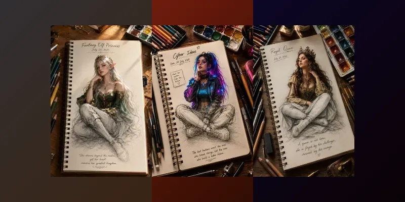 Notebook Sketch Reality Illusion Art generated by undefined