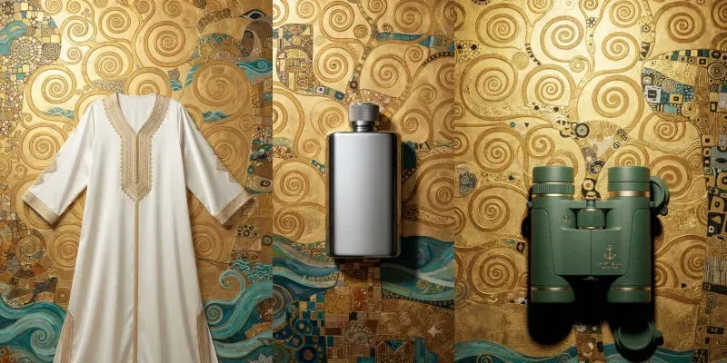 Vienna Secession Gold Ocean Product Art generated by undefined