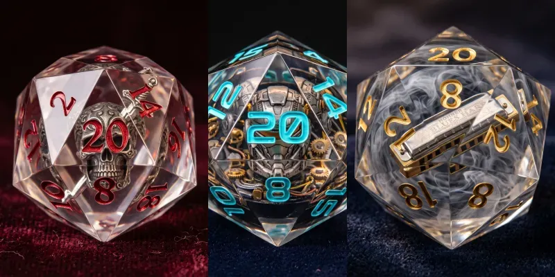 Custom Resin D20 RPG Dice generated by undefined
