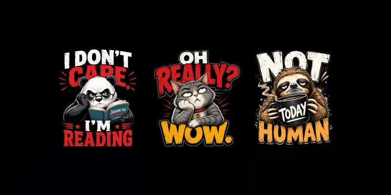 Funny Sarcastic Animal Tees generated by undefined