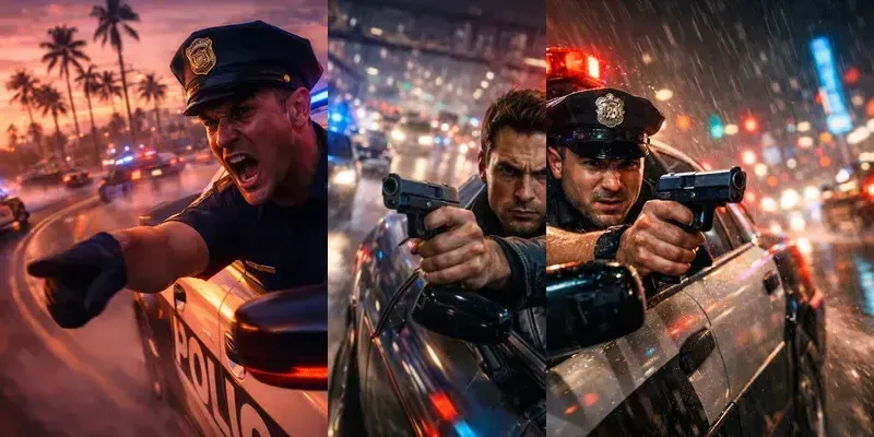 Cinematic Gta Vice City Police Chases 8K generated by undefined