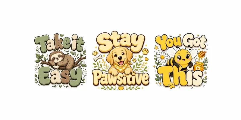Cute Animal Typography Designs generated by undefined