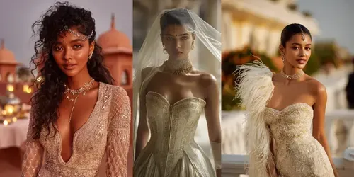 Indo Bridal Fusion Gowns 20 Pack generated by midjourney
