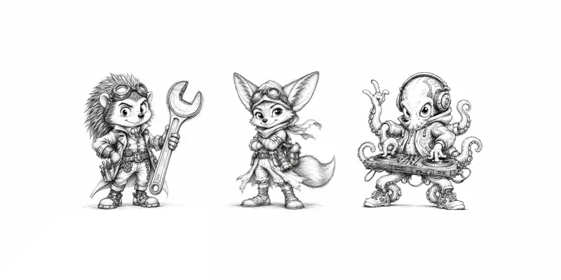 Expressive Cartoon Sketch Collections generated by undefined