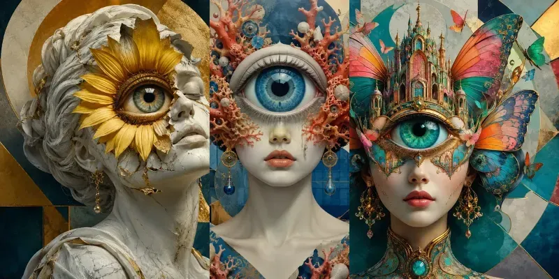Surreal Female Portraits generated by undefined