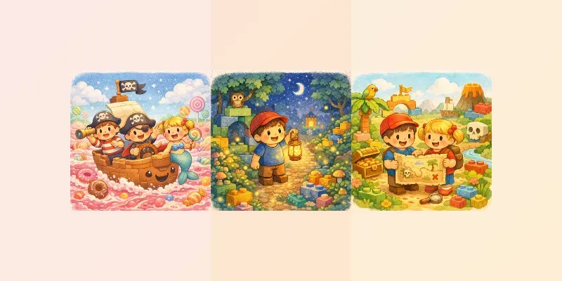 Cute Brick Storybook Adventures generated by undefined