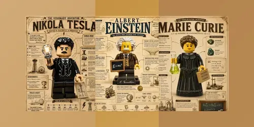 Lego History Infographic Posters generated by chatgpt-image