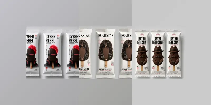 Minimalist Character Ice Cream Pack Art generated by undefined