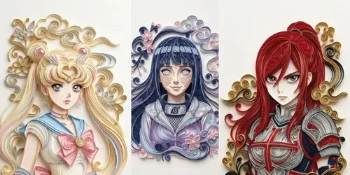 3D Paper Quilling Comic Portraits generated by gemini-image