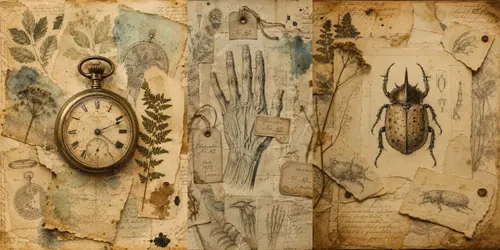 Vintage Journal Collages generated by chatgpt-image