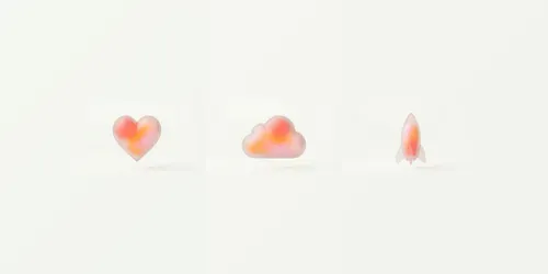 Frosted Resin 3D Icons generated by gemini-image