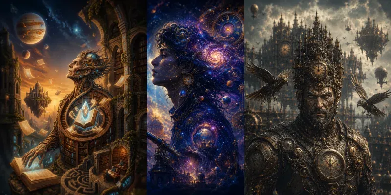Living Worlds Portraits generated by undefined