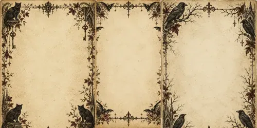 Gothic Halloween Journal Borders generated by chatgpt-image
