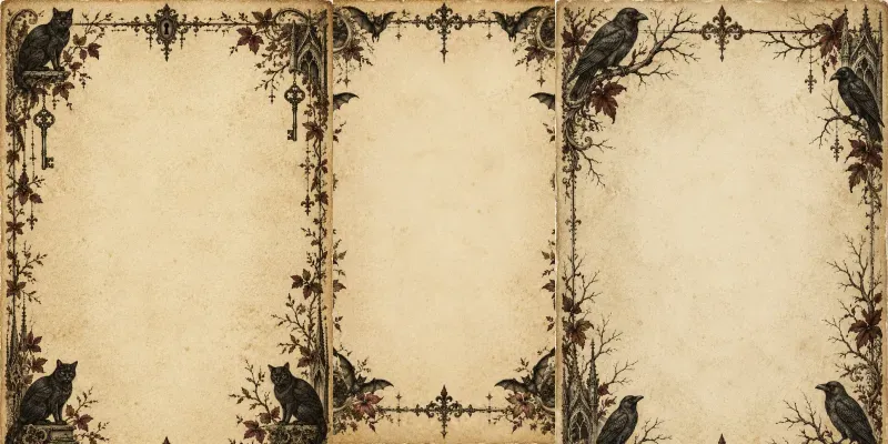 Gothic Halloween Journal Borders