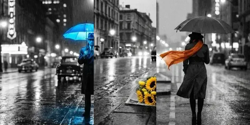 Isolated Color Street Photography generated by undefined