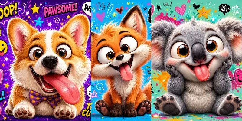Goofy Cute Animal Poster Packs generated by undefined