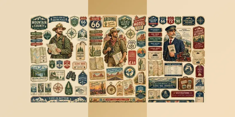 Vintage County Map Ephemera