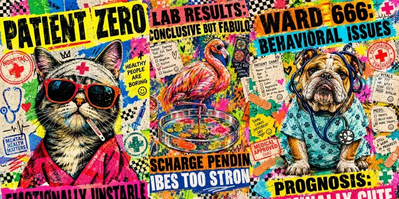 Ironic Medical Animal Poster Designs