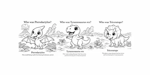 Dinosaur Coloring Pages generated by chatgpt-image